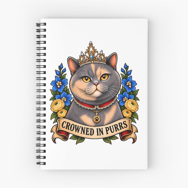 Item preview, Crowned In Purrs Royal Cat Tattoo designed and sold by Old's Cool Cat Studio.