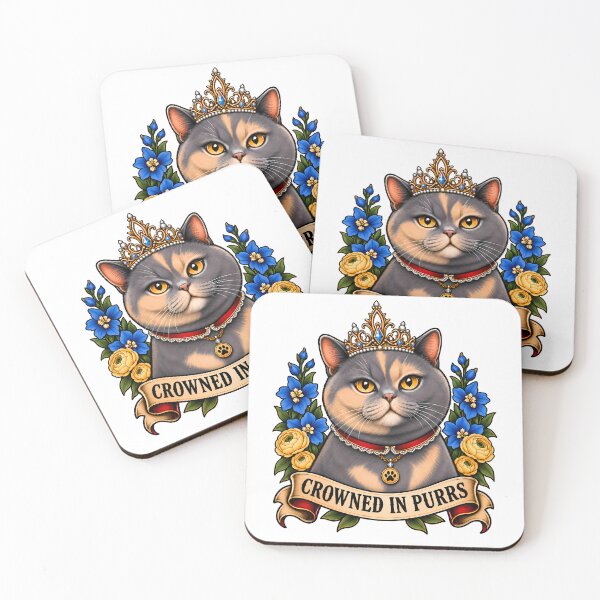 Item preview, Crowned In Purrs Royal Cat Tattoo designed and sold by Old's Cool Cat Studio.