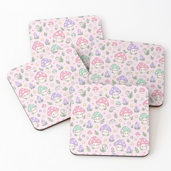 Item preview, Kawaii Enchanted Mushroom Pattern designed and sold by Soft Berry Studio.