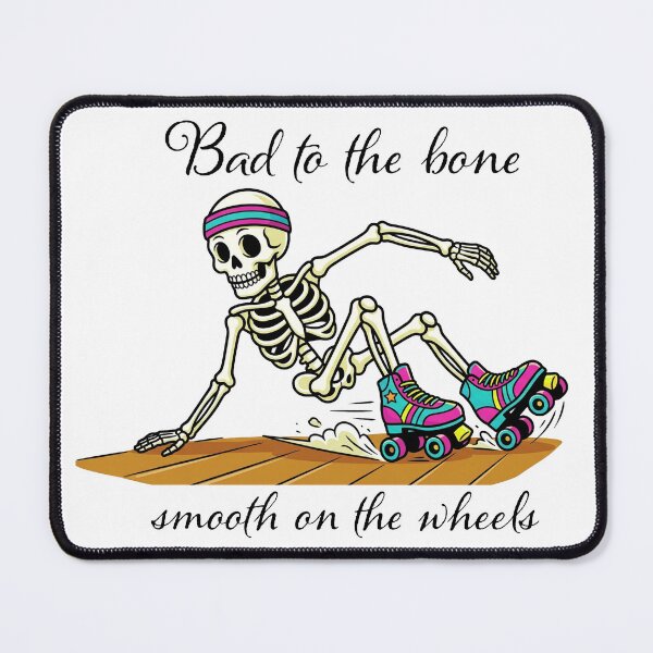 Item preview, Bad to the Bone Smooth on the Wheels Roller Skating Skeleton designed and sold by KMKDesignStudio.