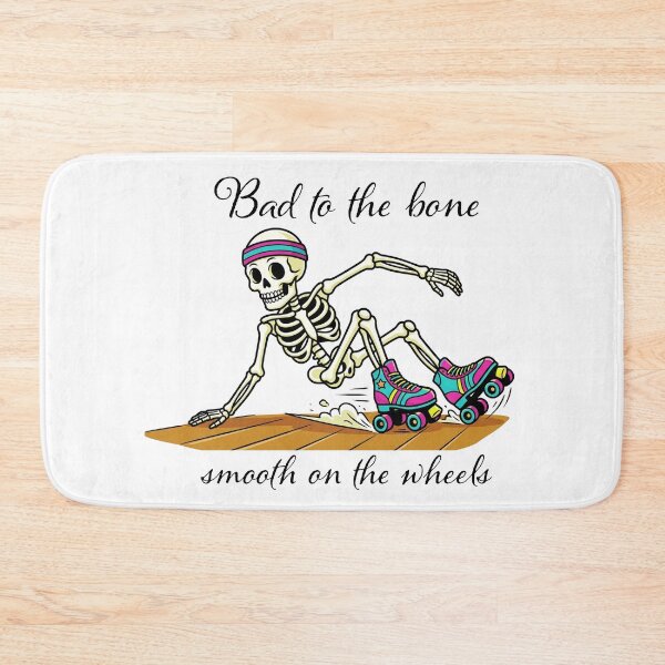 Item preview, Bad to the Bone Smooth on the Wheels Roller Skating Skeleton designed and sold by KMKDesignStudio.