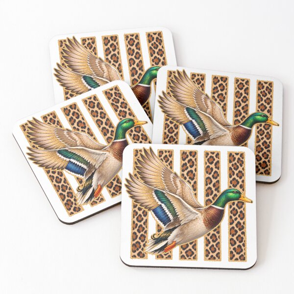 Item preview, Flying Mallard Duck - Hunting Vintage Leopard Camo Waterfowl Hunter Wildlife  designed and sold by Rtcraftani.