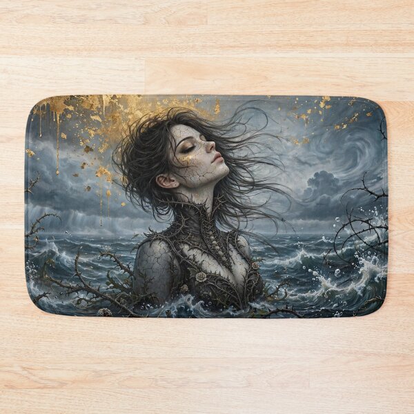 Item preview, Kintsugi Woman – Gothic Cracked Porcelain Fantasy Portrait designed and sold by Alcyone-Blue.
