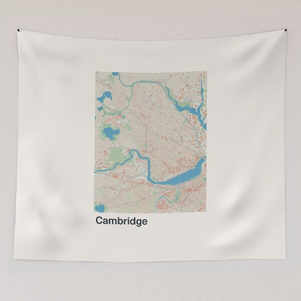 Aperçu de l'œuvre Carte minimaliste de Cambridge créée et vendue par MapsNerd.