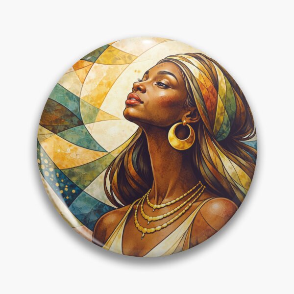 Item preview, A geometric illustration depicting a beautiful Black woman designed and sold by GalleryKauffeld.