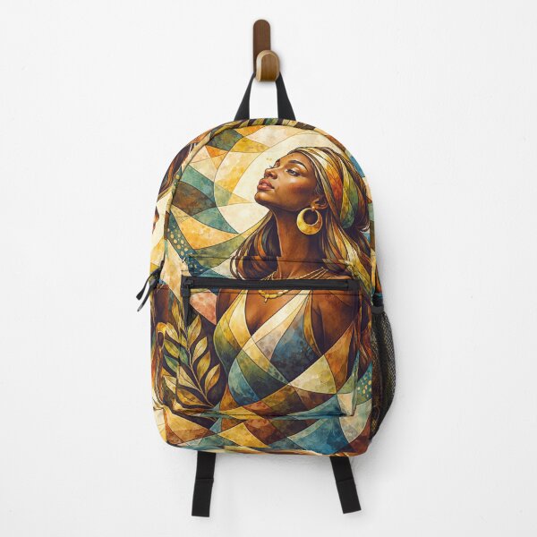 Item preview, Una ilustración geométrica que representa a una hermosa mujer negra. designed and sold by GalleryKauffeld.