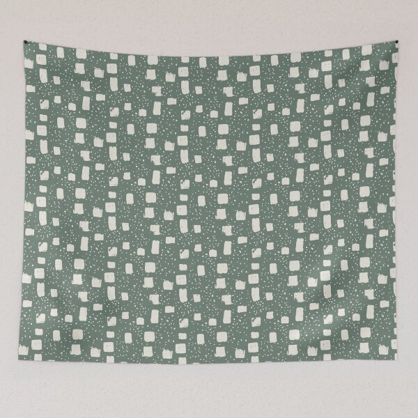 Item preview, Sage Green and Cream Minimalist Textured Abstract Blocks Art designed and sold by Pattique.