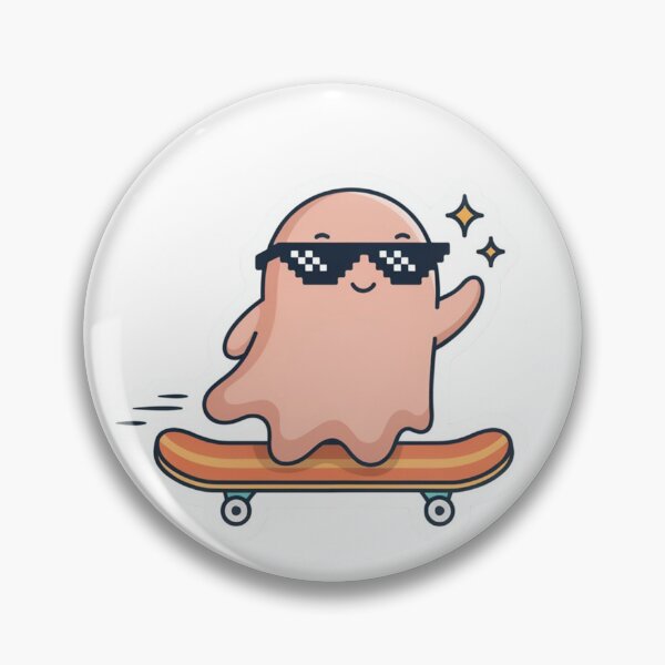 Item preview, Cool Pink Ghost on Skateboard designed and sold by KMKDesignStudio.