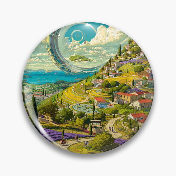 Item preview, Futuristic Provence – Lavender Fields, Mediterranean Village & Sci-Fi Rings designed and sold by IRON SIREN.