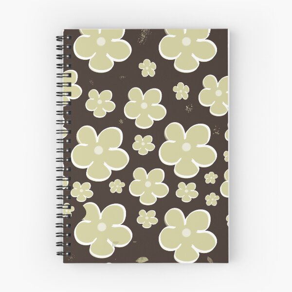 Item preview, Scandi Espresso Brown Daisy Mid Century Retro Pattern designed and sold by CaramelCo.