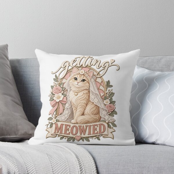 Item preview, Getting Meowied – Funny Cat Bride Wedding, Bachelorette Party & Bridal Shower Design designed and sold by ArtBySaih.