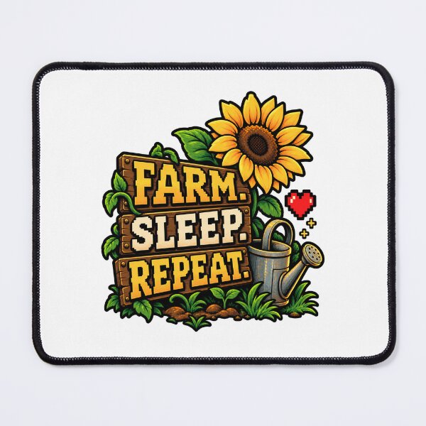 Item preview, Farm Sleep Repeat – Cozy Farming Gamer designed and sold by Pandaburba.