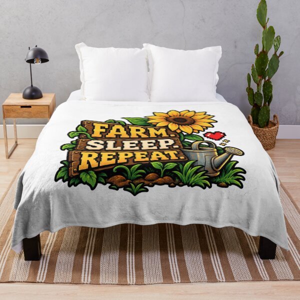 Item preview, Farm Sleep Repeat – Cozy Farming Gamer designed and sold by Pandaburba.
