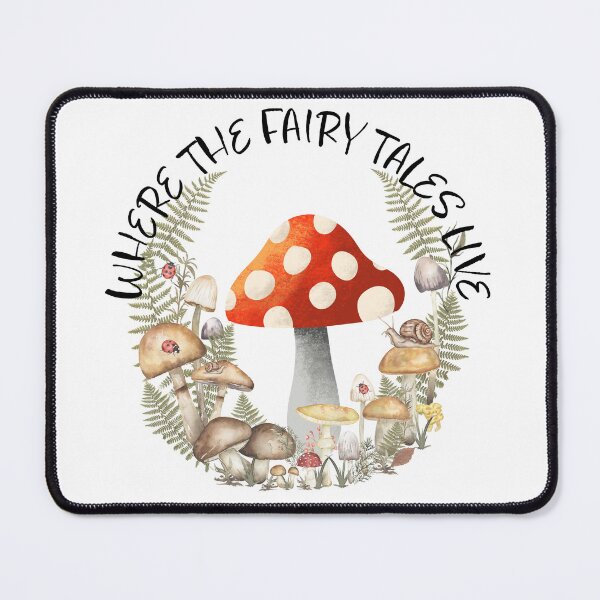 Item preview, Where The Fairy Tales Live Cottagecore Mushroom Design designed and sold by KMKDesignStudio.