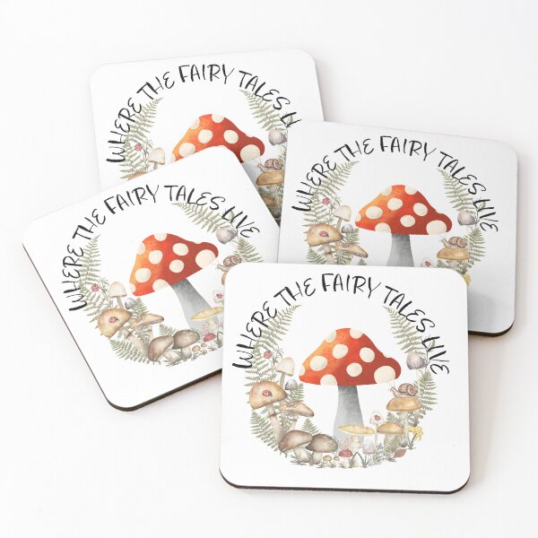 Item preview, Where The Fairy Tales Live Cottagecore Mushroom Design designed and sold by KMKDesignStudio.