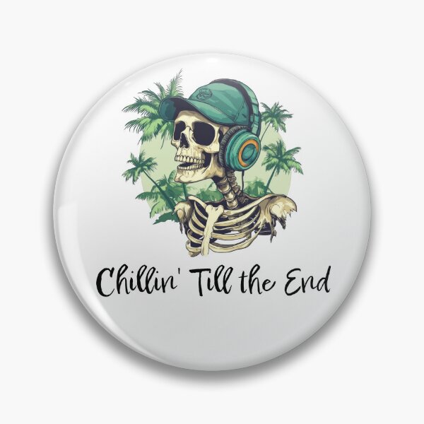 Item preview, Chillin Till The End Skeleton Summer Beach Palms designed and sold by KMKDesignStudio.
