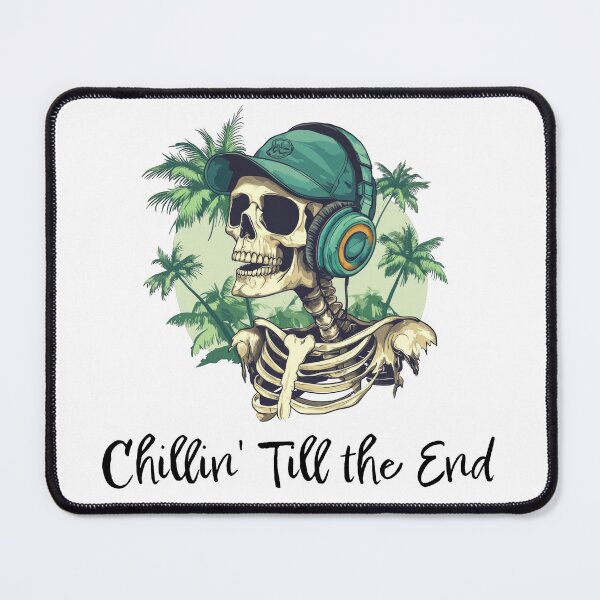 Item preview, Chillin Till The End Skeleton Summer Beach Palms designed and sold by KMKDesignStudio.
