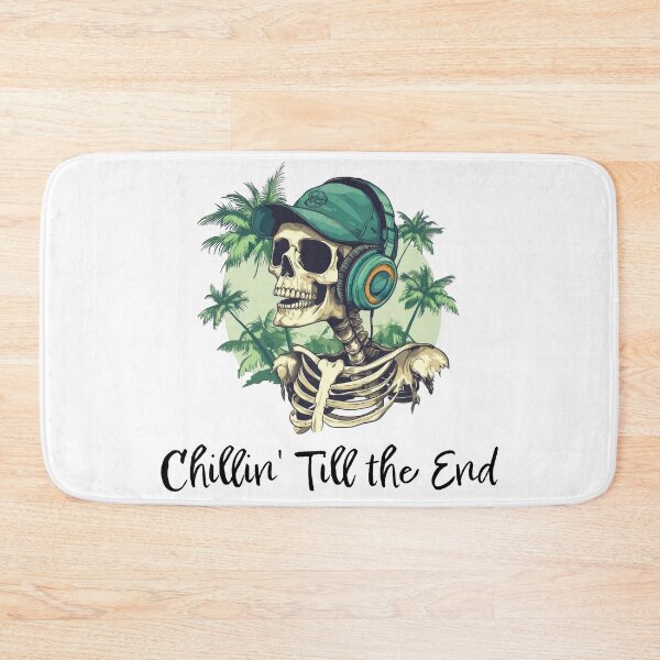 Item preview, Chillin Till The End Skeleton Summer Beach Palms designed and sold by KMKDesignStudio.