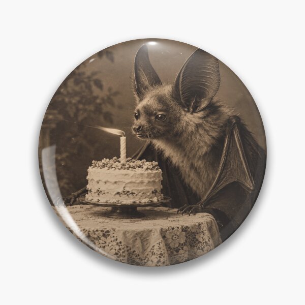 Item preview, Fruit Bat Birthday Wish for Gothic Bat Lovers designed and sold by POD DYNASTY | Original Print On Demand T-Shirt Graphics.