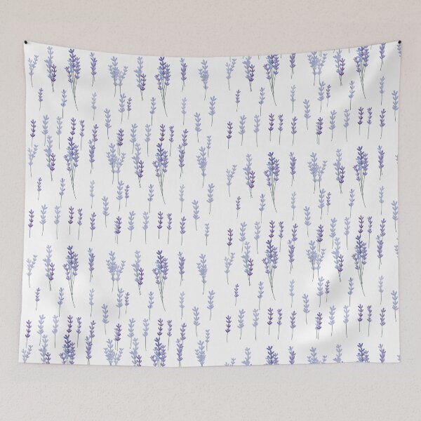 Item preview, Minimalist Lavender Flower Pattern Cute Purple Lilac Floral designed and sold by KMKDesignStudio.