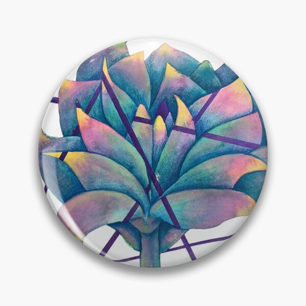 Item preview, Electric Bloom, Teal and Violet Geometric Flower designed and sold by ArithraStudio.