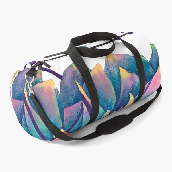 Item preview, Electric Bloom, Teal and Violet Geometric Flower designed and sold by ArithraStudio.