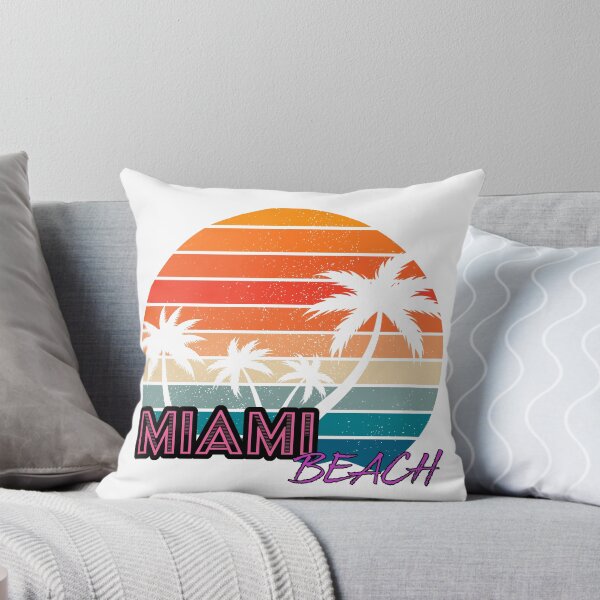 Item preview, Miami Beach Retro 80s Vintage Sunset Palm Trees designed and sold by KMKDesignStudio.