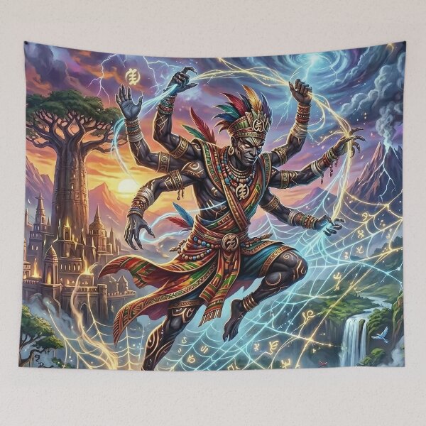 Item preview, Anansi African Trickster Spirit | Fantasy Art designed and sold by Artsy Universe.