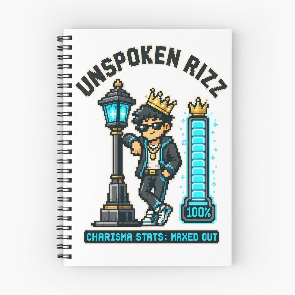 Item preview, Unspoken Rizz Pixel King Retro Arcade Voxel Graphic T-Shirt designed and sold by KIDEnia.