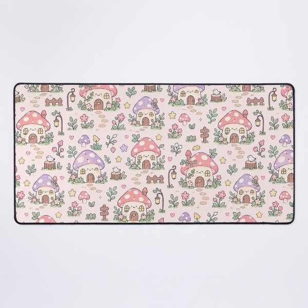 Item preview, Kawaii Mushroom House Pattern designed and sold by Soft Berry Studio.
