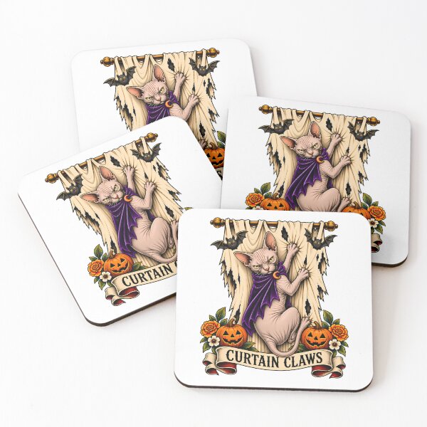 Item preview, Curtain Claws Horror Tattoo designed and sold by Old's Cool Cat Studio.