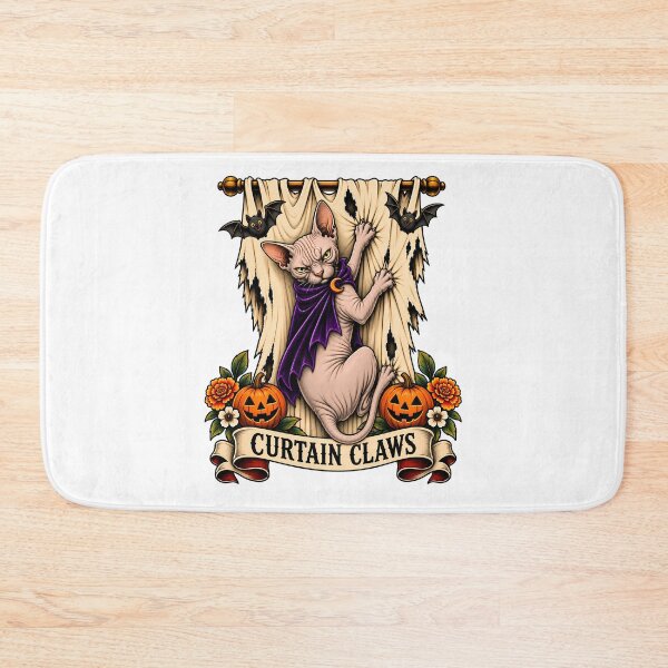 Item preview, Curtain Claws Horror Tattoo designed and sold by Old's Cool Cat Studio.