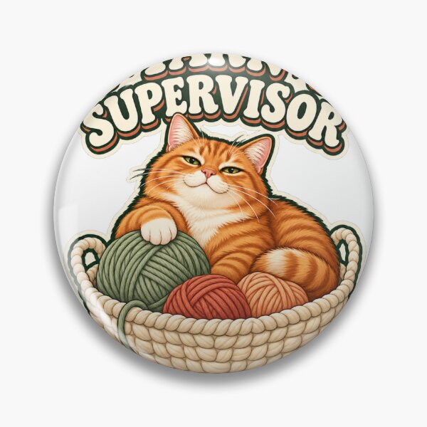 Item preview, Yarn Supervisor – Funny Knitting Cat designed and sold by KraMy.