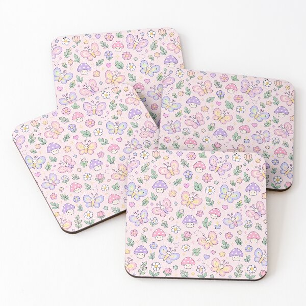 Item preview, Kawaii Butterfly Forest Pattern designed and sold by Soft Berry Studio.