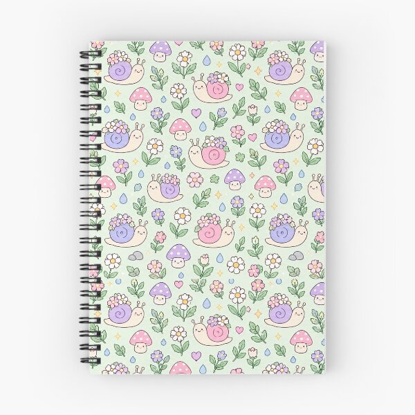 Item preview, Kawaii Flower Snail Pattern designed and sold by Soft Berry Studio.