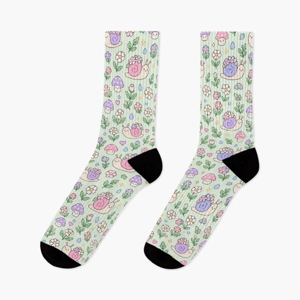 Item preview, Kawaii Flower Snail Pattern designed and sold by Soft Berry Studio.