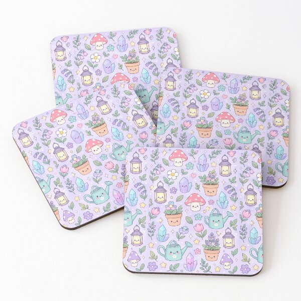 Item preview, Kawaii Fairy Garden Objects Pattern designed and sold by Soft Berry Studio.