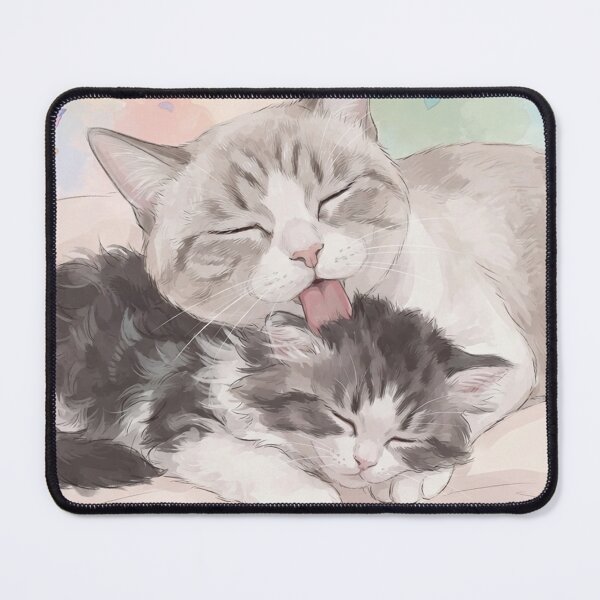 Item preview, Heartwarming Mother Cat Grooming Fluffy Kitten KAM KAM designed and sold by PetalsPaws.