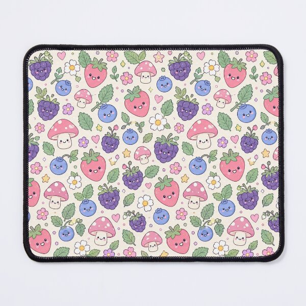 Item preview, Kawaii Berry Forest Pattern designed and sold by Soft Berry Studio.