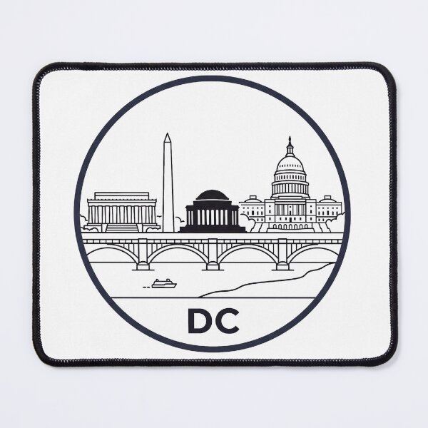 Item preview, Washington DC Skyline Badge - Minimalist Washington District of Columbia designed and sold by KMKDesignStudio.