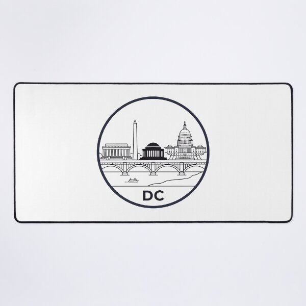 Item preview, Washington DC Skyline Badge - Minimalist Washington District of Columbia designed and sold by KMKDesignStudio.
