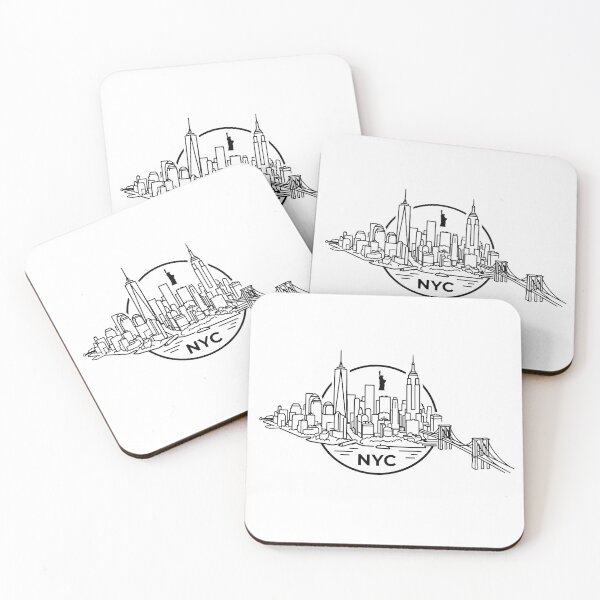 Item preview, New York City Horizon - Minimalist NYC Skyline Illustration designed and sold by KMKDesignStudio.