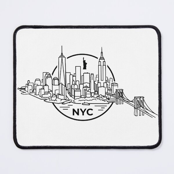 Item preview, New York City Horizon - Minimalist NYC Skyline Illustration designed and sold by KMKDesignStudio.