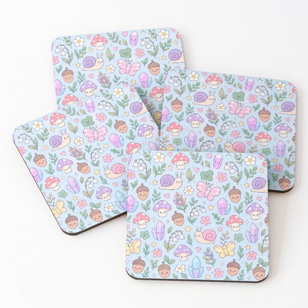 Item preview, Kawaii Enchanted Forest Mix Pattern designed and sold by Soft Berry Studio.