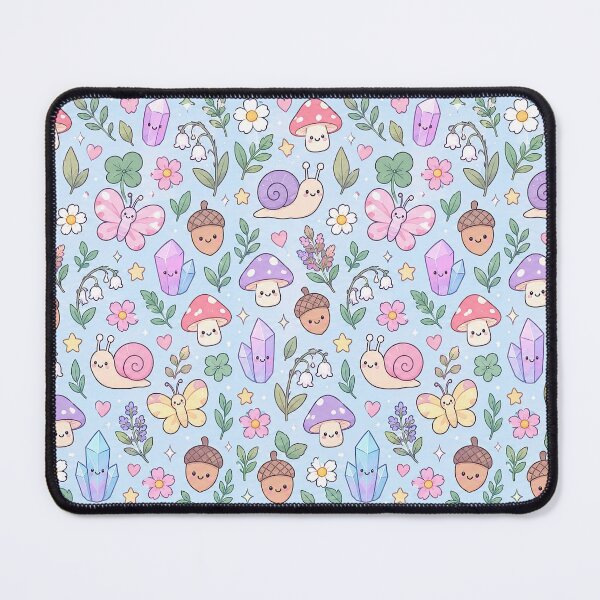 Item preview, Kawaii Enchanted Forest Mix Pattern designed and sold by Soft Berry Studio.