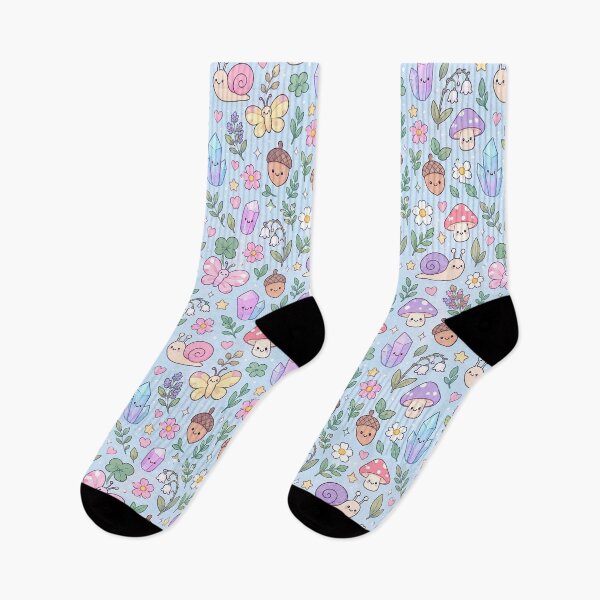 Item preview, Kawaii Enchanted Forest Mix Pattern designed and sold by Soft Berry Studio.