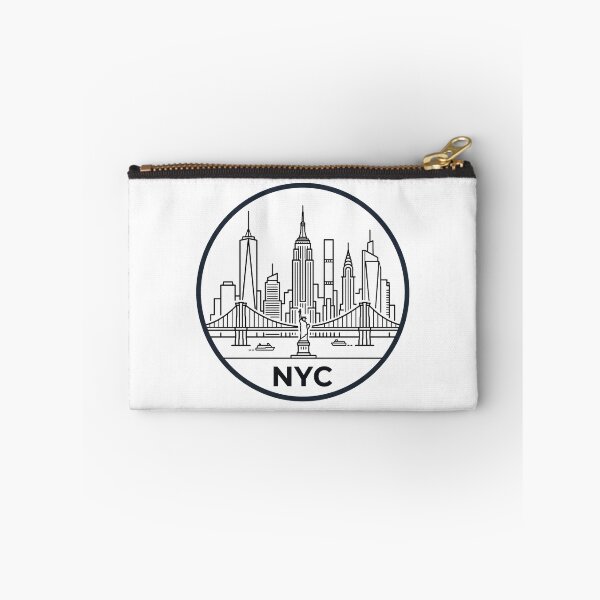 Item preview, NYC Skyline Badge - Minimalist New York City Line Art designed and sold by KMKDesignStudio.