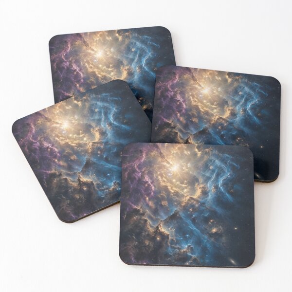 Item preview, Celestial Radiance – Golden Stellar Nursery Nebula designed and sold by OandSDesigns23.