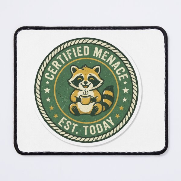 Item preview, Certified Menace Retro Badge Funny designed and sold by TandCDesign.