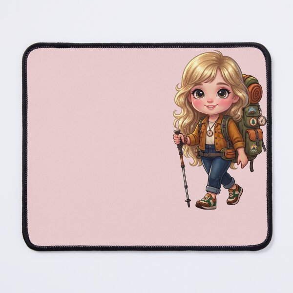 Item preview, Cute Chibi Hiking Girl With Adventure Backpack designed and sold by taogiauco.